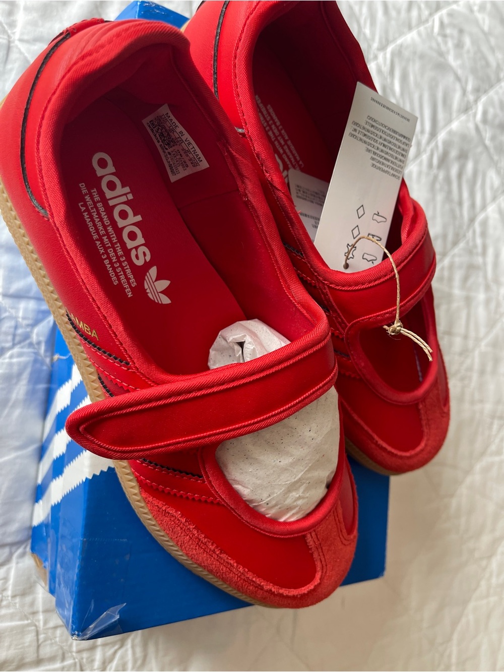 adidas Kids Red Samba Mary Jane Sneakers